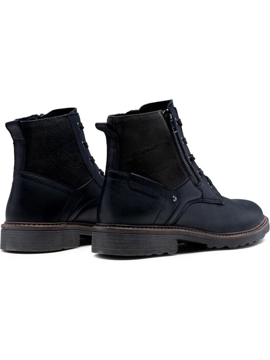 Men\'s Black Leather Casual Boots Zipper Chukka Boots main image 5